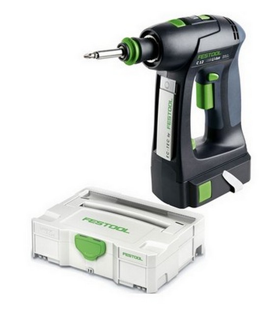FESTOOL 564324 C12LI 10.8V D/DRIVER 2 X 1.3Ah Li-ION BATTERIES