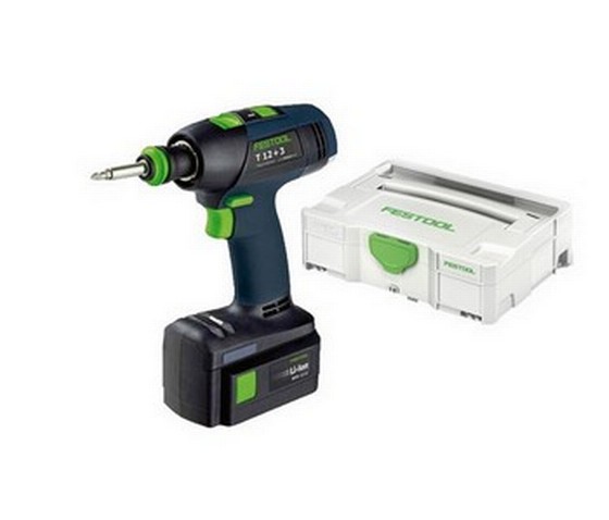 FESTOOL 564388 (15+3) 14.4V LITHIUM-ION DRILL DRIVER 2 X 2.6ah Li-ION BATTERIES + CENTROTEC BIT HOLDER & FASTFIX KEYLESS CHUCK (SUPPLIED IN SYSTAINER CASE)