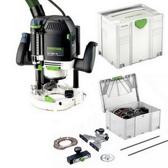 FESTOOL 574396 2200W OF2200 EB-SET 1/2" ROUTER OF2200 EB-SET GB 110V (SUPPLIED IN T-LOC SYSTAINER CASE)