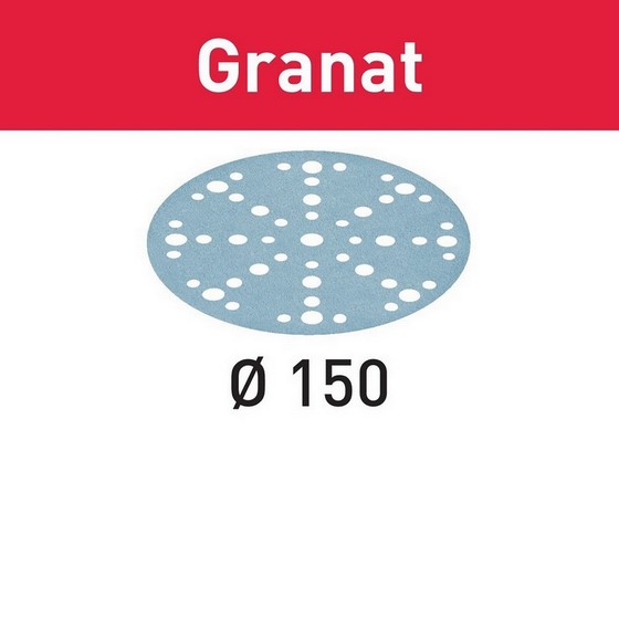 FESTOOL 575154 GRANAT STFD150/48 150MM SANDING DISCS 40 GRIT (PACK OF 10)