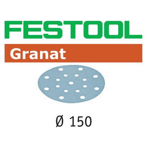 FESTOOL 575166 GRANAT STFD150/16 150MM SANDING DISCS 180 GRIT (PACK OF 100)