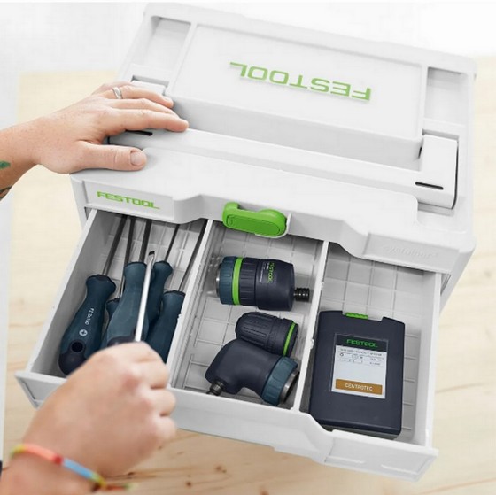 FESTOOL 577770 2 DRAWER SYSTAINER SYS3-SORT/2 M 337