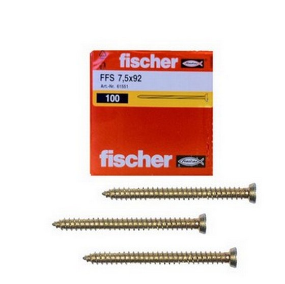 Fischer 61551 FFS7.5X92 Frame Fixing Screw 7.5X92mm box of 100