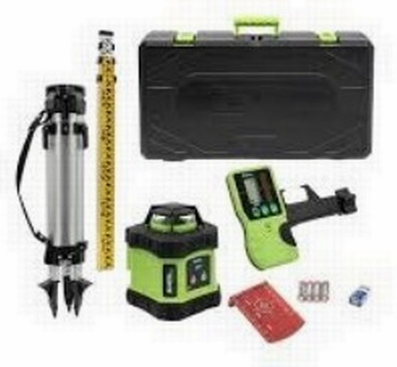 GRETTZ G60 RED BEAM ROTARY LASER KIT INC TRIPOD STAFF AND RECEIVER