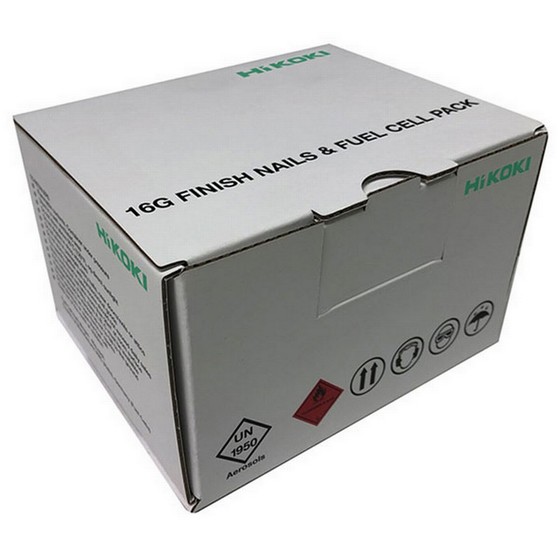 HIKOKI 705588 2ND FIX ANGLED BRAD NAILS & 2 FUEL CELLS 16GX45MM GALVANISED (PACK 2000)