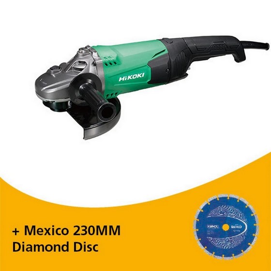 HIKOKI G23ST 230MM ANGLE GRINDER 110V FREE MEXCO DIAMOND DISC 