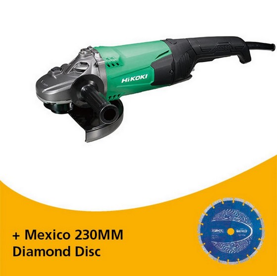 HIKOKI G23ST 230MM ANGLE GRINDER 240V FREE MEXCO DIAMOND DISC