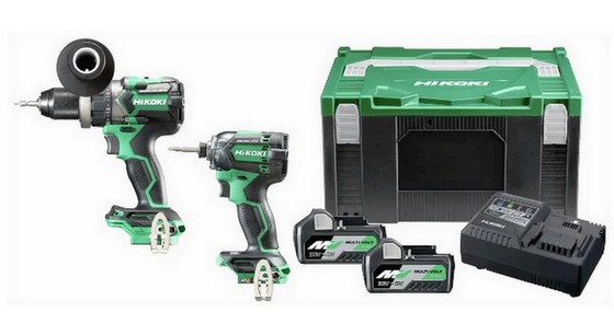 HIKOKI KC18DCJAZ 18v BRUSHLESS COMBI TWIN KIT 2 X BSL36A18 BATTERIES 