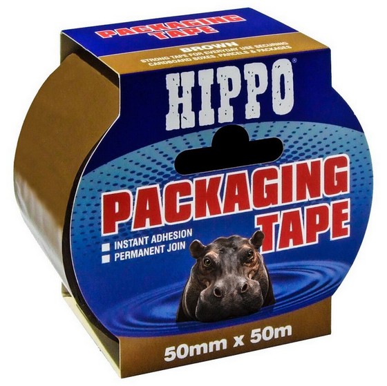 HIPPO H18404 PARCEL TAPE 50MM X 50 METRE BROWN