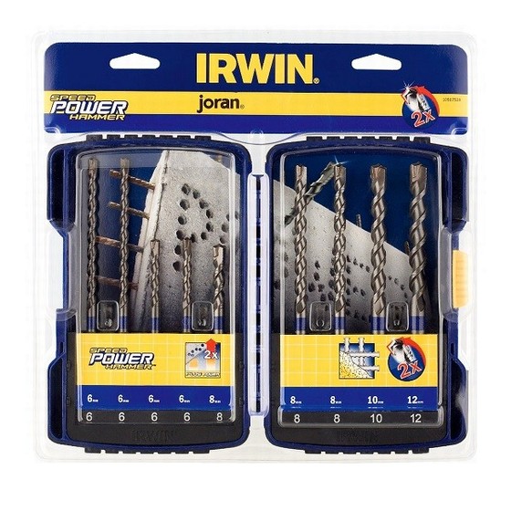 Irwin 10507538 9 Piece Speedhammer Power Drill Bit Set Anglia Tool Centre