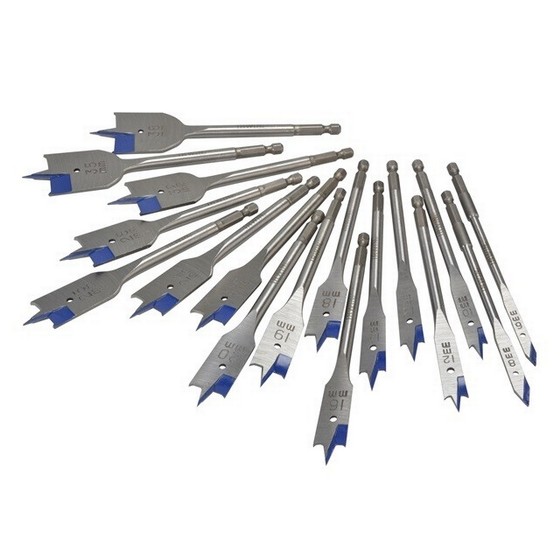 Irwin 17 Piece 4x Flat Wood Drill Bit Set