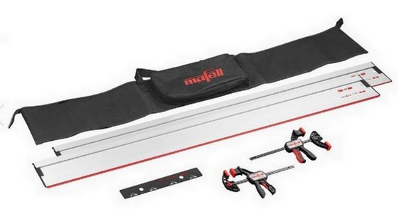 MAFELL 204805 GUIDE RAIL SET INCLUDES 2x 1.6m RAILS, 2 x CLAMPS, RAIL CONNECTOR & BAG