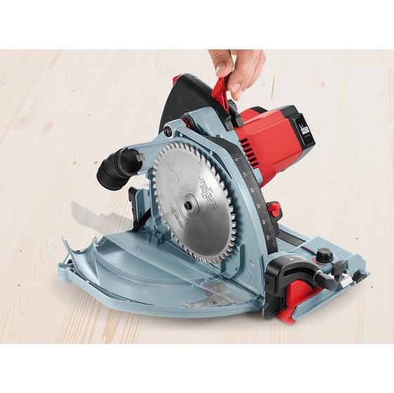 MAFELL 91B421 MT55 18V PLUNGE SAW WITH 2 X 5.5AH LIHD BATTERIES, CHARGER & DUST BAG