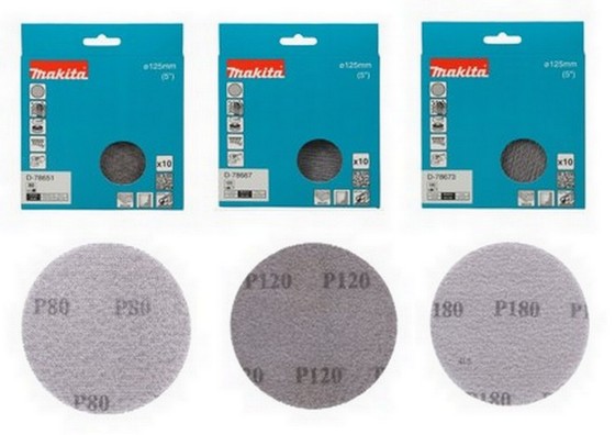 MAKITA 125MM NET ABRASIVE DISC TRIPLE PACK A80, A120 & A180 GRIT