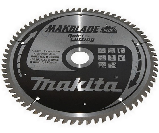MAKITA B-32530 TCT SAW BLADE FOR WOOD 260X30X70T