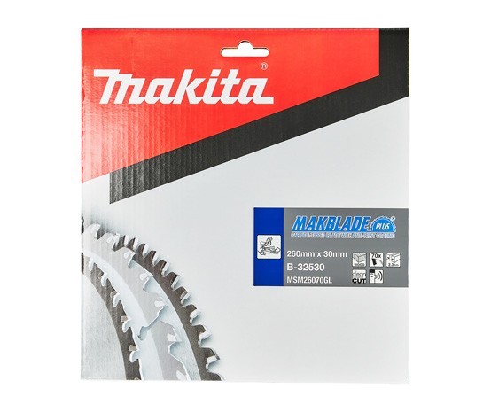 MAKITA B-32530 TCT SAW BLADE FOR WOOD 260X30X70T