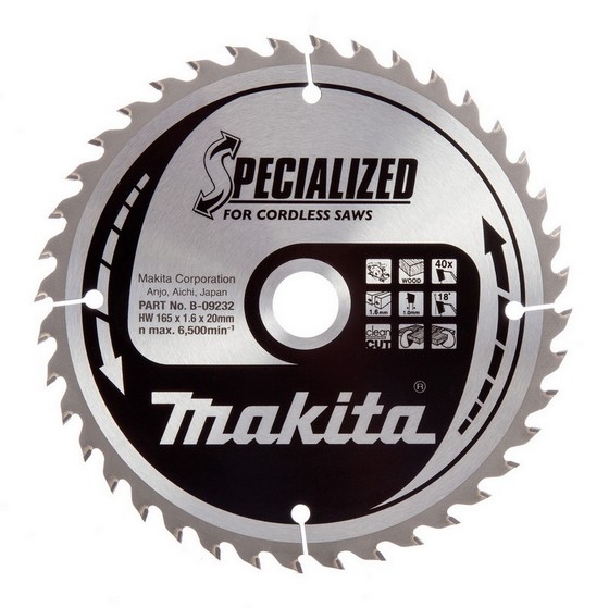 MAKITA B-32954 CIRCULAR SAW BLADE 40TX20X165MM