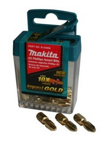 Makita Impact Gold Bits PZ2 – 10 Stück, 50 Mm, Für Schlagbohrschrauber, In Tic Tac Box