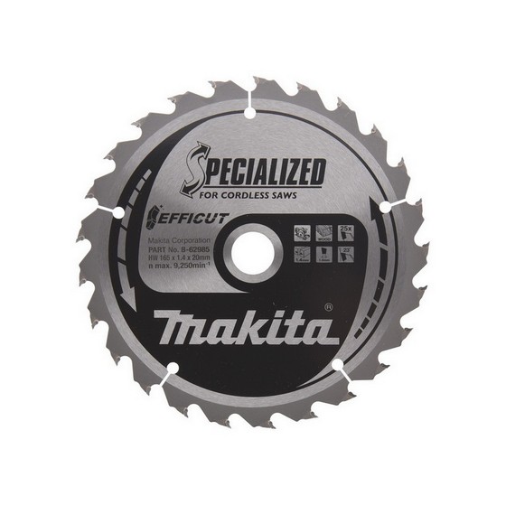 MAKITA B-62985 EFFICUT TCT SAW BLADE FOR WOOD 165X20X25T