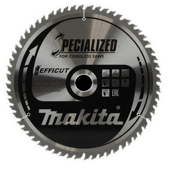 MAKITA B-67234 EFFICUT TCT SAW BLADE 60TX30X260MM