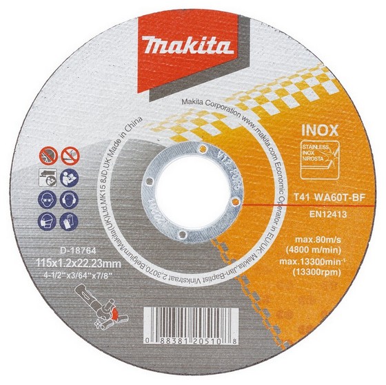 MAKITA D-18764-10 115MM INOX CUT OFF WHEEL (PACK 10)