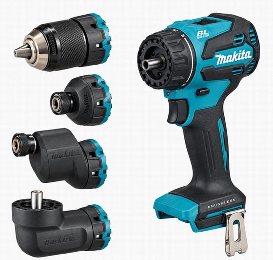 MAKITA DDF491ZJ01 18v LXT BRUSHLESS DRILL DRIVER 4 X INTERCHANGABLE HEADS (BODY ONLY)