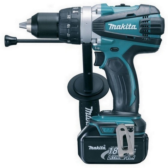 MAKITA DHP458RTJ 18V COMBI HAMMER DRILL WITH 2X 5.0AH LI-ION BATTERIES SUPPLIED IN MAKPAC CASE