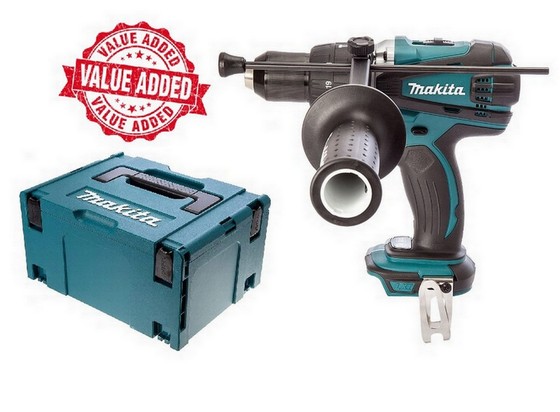 MAKITA DHP458Z 18V COMBI HAMMER DRILL (BODY ONLY) + FREE TYPE 3 CASE  