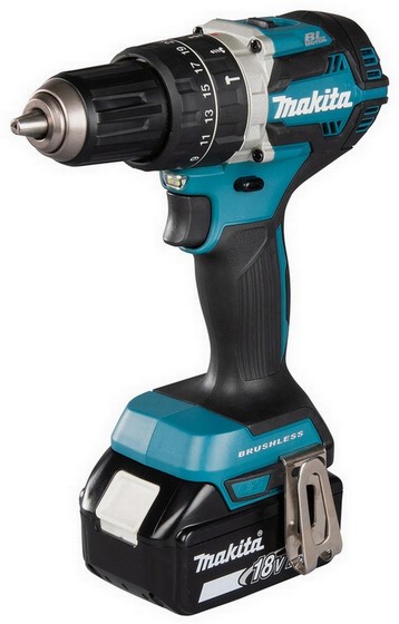 MAKITA DHP484TJX9 18v BRUSHLESS COMBI HAMMER DRILL 2 x 5ah LI-ION BATTERIES