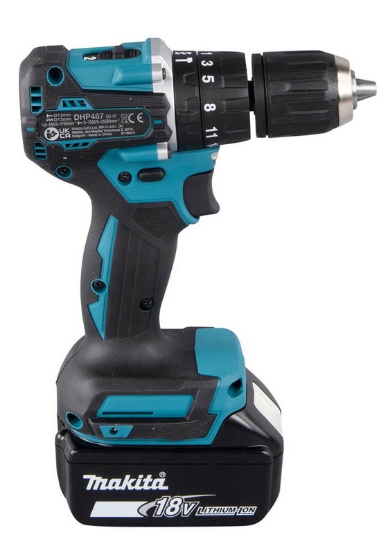 MAKITA DHP487SF 18V LXT BRUSHLESS COMBI HAMMER DRILL  1 x 3.0ah LI-ION BATTERY & CHARGER +FREE MAKPAK CARRY CASE