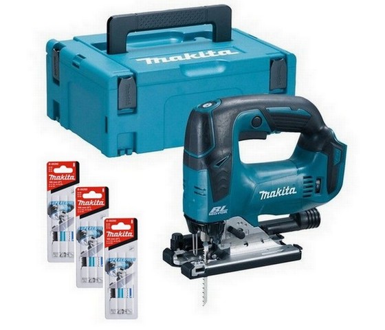 MAKITA DJV182Z 18V BRUSHLESS JIGSAW (BODY ONLY) + FREE CARRY CASE & 3 PACKS OF JIGSAW BLADES 