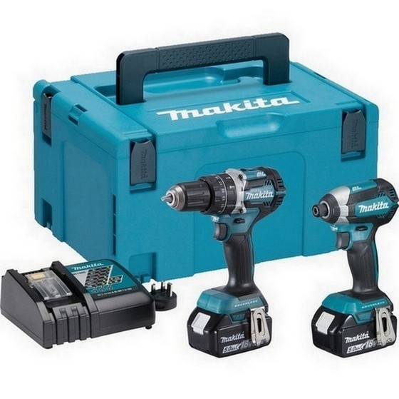 MAKITA DLX2180TJ 18V BRUSHLESS COMBI & IMPACT DRIVER TWIN PACK WITH 2 X 5.0AH LI-ION BATTERIES