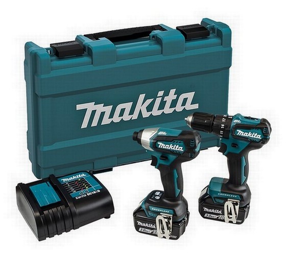 MAKITA DLX2221S 2 PIECE LXT COMBI KIT WITH 2X 3.0AH BATTERIES AND CHARGER
