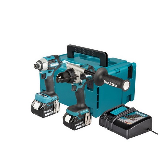 MAKITA DLX2566TJ 18v LXT BRUSHLESS TWIN PACK COMBI DRILL & IMPACT DRIVER WITH 2 X 5.0ah LI-ION BATTERIES