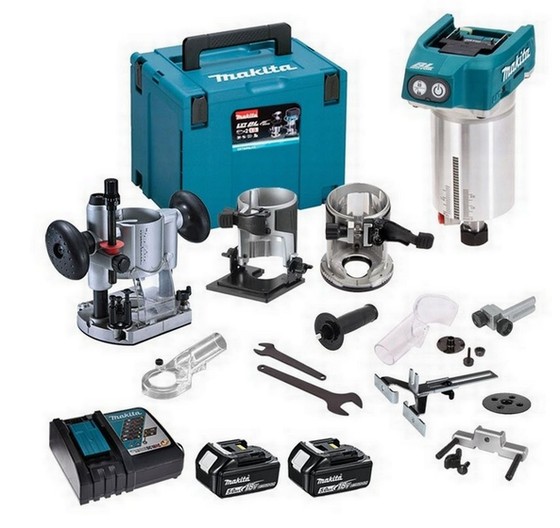 MAKITA DRT50RTJX2 18V LXT ROUTER TRIMMER 2 X 5.0AH LI-ION BATTERIES 
