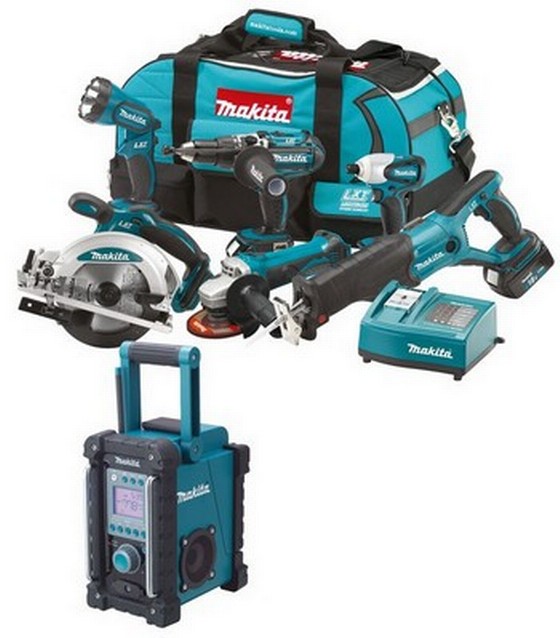 Makita LXT600 + RADIO 18V 7 PCE LITHIUM-ION KIT 3 X 3.0ah LI-ION