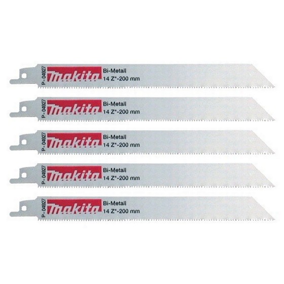 Makita P04927 Recip Saw Blade 200mm Long 14tpi (pack Of 5) Anglia