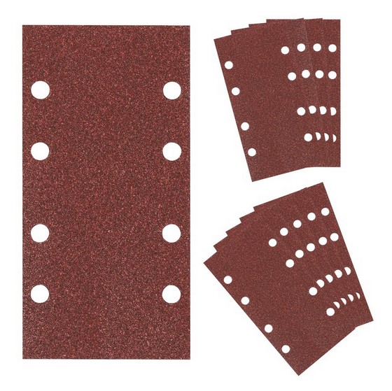 MAKITA P-31893 PACK OF 10 PUNCHED 1/3 SANDING SHEET 80 GRIT 93X185MM