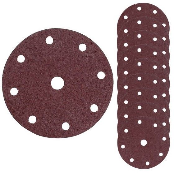MAKITA P-37487 PUNCHED ORBITAL SANDING DISCS 60 GRIT 150MM (PACK OF 10)