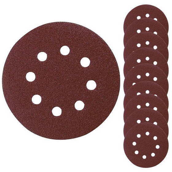 Makita P43561 Pack Of 10 Punched Orbital Sanding Sheets 100 Grit 125mm