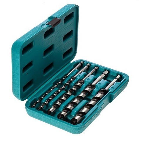 MAKITA P-46464 5 PIECE AUGER SET WITH HEX SHANK SUPPLIED IN STORAGE CASE