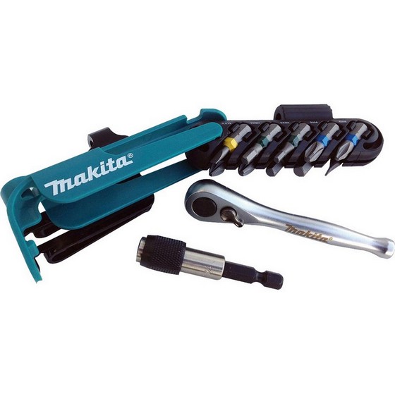 MAKITA P-79142 12 PIECE SCREWDRIVER SET WITH BIT HOLDER AND RATCHET SOCKET DRIVE UNIT