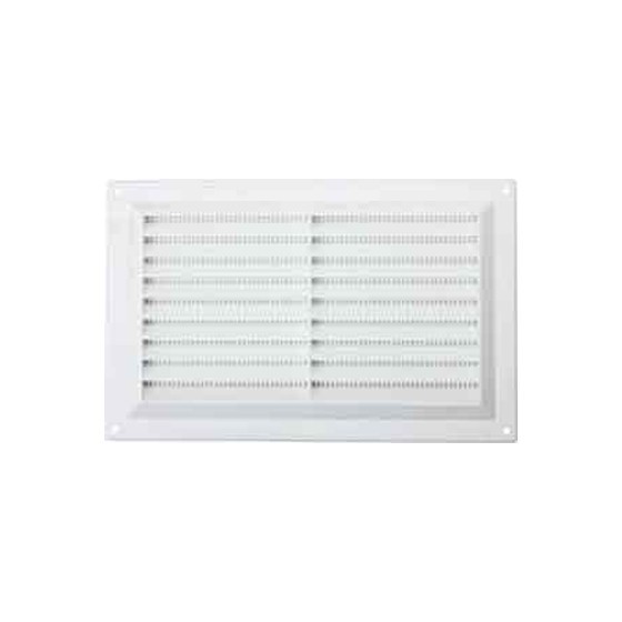 MAP HARDWARE 926-02 SURFACE MOUNTED LOUVRE VENT WITH FLYSCREEN 152X229MM WHITE