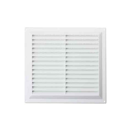 MAP HARDWARE 929-02 SURFACE MOUNTED LOUVRE VENT WITH FLYSCREEN 229X229MM WHITE