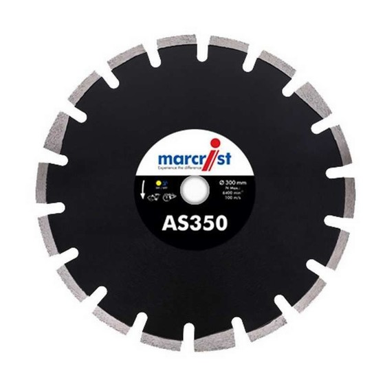 MARCRIST AS350 300 x 25.4MM ASPHALT DIAMOND BLADE 1416.0300.25