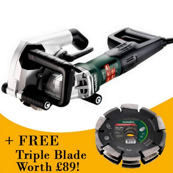 METABO 604040610 MFE40 110v WALL CHASER 125mm INCLUDES TRIPLE BLADE WORTH £89
