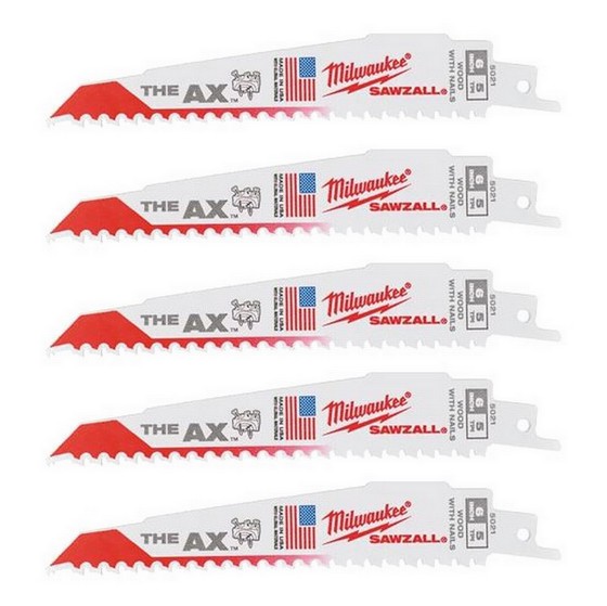 Milwaukee 48005027 Ax Demolition Sawzall Sabre Saw Blades 5tpi X 300mm
