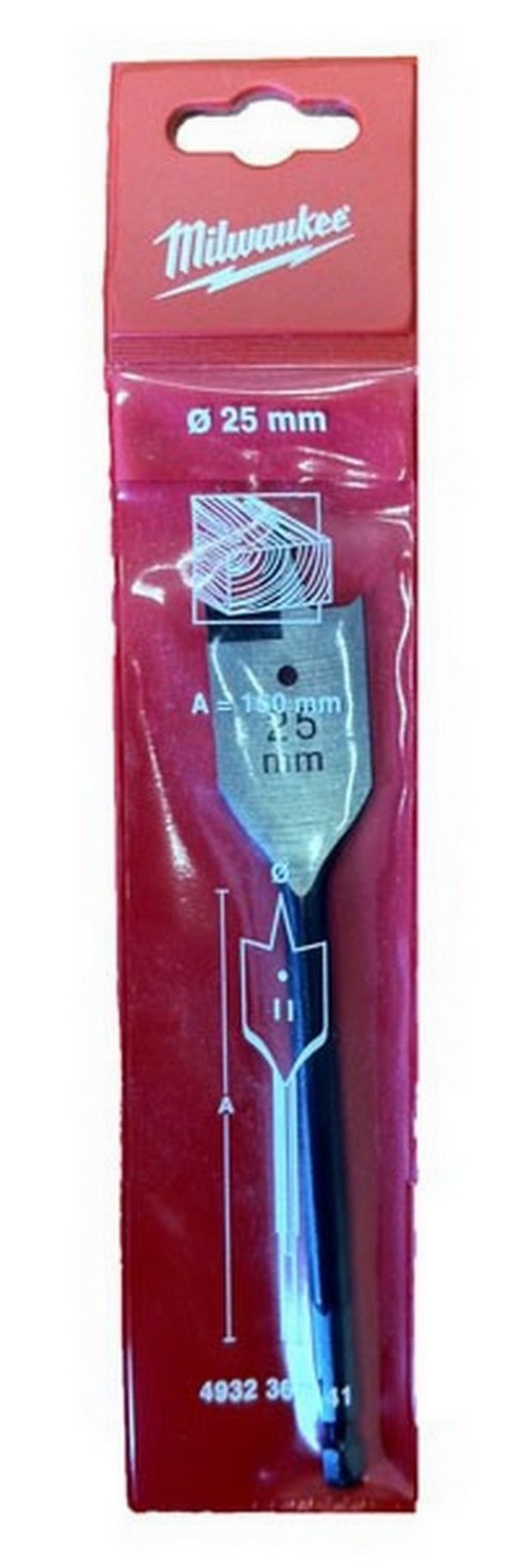MILWAUKEE 4932363141 FLAT BIT 26MM X 160MM LONG