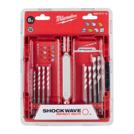 MILWAUKEE 4932471113 MULTI MATERIAL DRILLING 8 PIECE SET