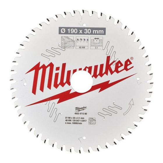 MILWAUKEE 4932471380 CIRCULAR SAW BLADE 48tx2.1x30x190mm